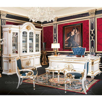 Meubles de bureau en bois massif royal, bureau de direction antique, table de bureau de luxe, ensemble de bureau de direction