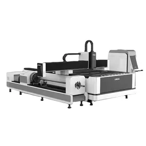high precision fast speed 3KW 4KW Metal sheet and tuber laser cutting fiber laser cutting machine price machine Gweike LF3015CNR