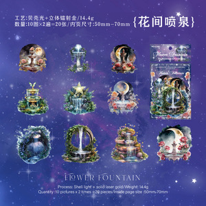 20 fogli/confezione per confezione di adesivi Wonderland serie Wonderland tema adesivi materiale decorativo 6 modelli - Product Image 6