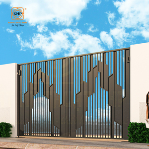 Portail d'entrée en fer forgé à double battant, moderne, classique, de luxe, pour villa, modélisation 3D, qualité supérieure - Product Image 4