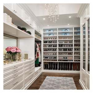 Armarios de Madera Maciza Europeos de Alta Gama Personalizados, Armarios Empotrados - Product Image 1