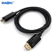 Câble DP vers HDMI plaqué or de haute qualité, fourni par l'usine, OEM, 1,8 m, 4Kx2K 30Hz, pour HDTV