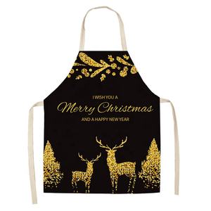 Delantal de Cocina Navideño sin Mangas, Personalizado con Logotipo, Diseño de Alce, en Tela Resistente de Algodón y Poliéster para Adultos - Product Image 6