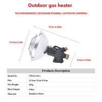 Calentador de Gas Portátil Orangegaz, Suministro OEM de Fábrica, Mini Calentador de Gas Isobutano con Estuche de Transporte para Camping, Pesca y Viajes en Camión
