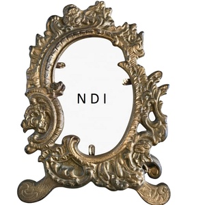 Hot Selling Product Bathroom <b>Wall</b> Mount Decorative <b>Round</b> Metal <b>Wall</b> <b>Mirror</b> Golden Finishing Handmade Designer <b>Wall</b> <b>Mirror</b> - Product Image 3