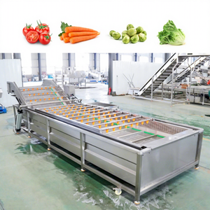 Precio de fábrica: Lavadora de cerezas y vegetales, limpiadora de mangos, máquina de limpieza de figos de espino, línea de clasificación, lavado y encerado de limones - Product Image 1