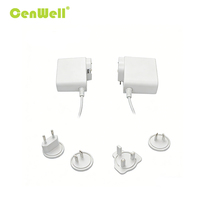 Adaptateur secteur 36W 12V 3A AC-DC, prise interchangeable US EU AU UK, alimentation pour éclairage LED, surveillance de sécurité