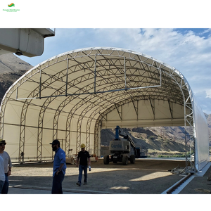 Abri d'auto moderne extérieur en acier PVC Auvent de garage en <span class=keywords><strong>bois</strong></span> traité thermiquement Poly motos Hangar de bâtiment de stockage de foin entrepôt en métal - Product Image 6