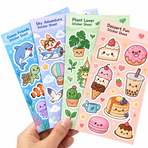 Pegatinas Personalizadas de Vinilo Impermeable con Efecto Perla, Hojas para Diario, Recortadas a Troquel, Hoja de Pegatinas Transparentes 5D Personalizadas - Product Image 1