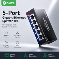 Commutateur Ethernet Gigabit 5 ports Biaze 1000 Mbps, Répartiteur Réseau, Hub d'Extension LAN 1 à 4 RJ45, Neuf pour Maison, Bureau, Petite Entreprise