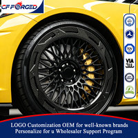 Prix d'usine MV FORGED DM1292 Jantes forgées en carbone noir à deux pièces, 20 pouces à l'avant, 21 pouces à l'arrière, 5x120 pour Chevrolet Corvette Z06 C8
