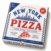Boîte d'emballage pour pizza blanche de luxe, écologique, en matériaux recyclés, avec logo personnalisé en gros, pour la livraison à emporter des restaurants