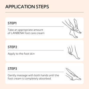 Crème réparatrice pour les pieds Lanbena, blanchissante et hydratante pour les pieds gercés, soin de la peau des pieds OEM - Product Image 6