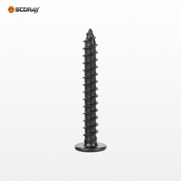 Sekrup Self Tapping Kepala Tipis Hex Socket Hitam PVD Baja Tahan Karat 304 CA M2 M2.5 M3 M3.5 M4 M4.5 M5 M6 M8 4-50mm Metrik A2