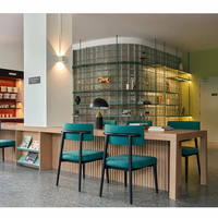 Conjuntos de Comedor Circulares de Grado Comercial, Vitrina Modular de Metal, Tamaño Personalizado, Soluciones de Mobiliario Interior para Hostelería y Catering