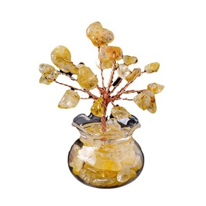 Árbol de la fortuna de <span class=keywords><strong>cristal</strong></span> natural tejido a mano coche familiar Mini adornos de árbol de <span class=keywords><strong>cristal</strong></span> con gemas de grava dentro de jarrones de vidrio para la venta - Product Image 4