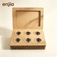 Boîte d'emballage rigide en papier kraft nid d'abeille de luxe personnalisée, fermeture magnétique, matériaux recyclés, boîte cadeau biodégradable pour produits essentiels