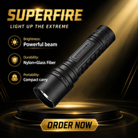 Mini lampe torche LED de qualité, lampe de poche pour le camping, l'extérieur, rechargeable, en ABS, avec verre, étanche, batterie 18650, charge USB