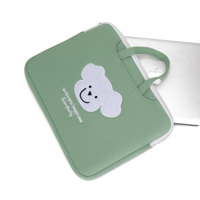 Housse pour ordinateur portable avec sangle de bagage pour 13-14 pouces, sac d'ordinateur en tissu brodé, antichoc, résistant aux rayures, hydrofuge