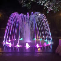 Mini Kreisförmiger Wasserspiel-Brunnen für Außenbereich Kleiner Runder Musikbrunnen Programmgesteuert für Villa- und Hoteldekoration