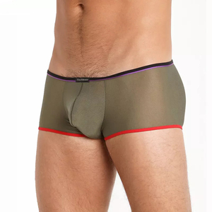 Calzoncillos bóxer de diseño nuevo, sencillos, de talla grande para hombres gordos, lisos, de tiro bajo, estilo gay. - Product Image 5
