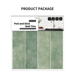 פאנלים תלת-ממדיים עמידים מ-PET לחידוש מטבח וחדר אמבטיה, עיצוב עמיד למים, אריחי קיר להדבקה עצמית - Product Image 3