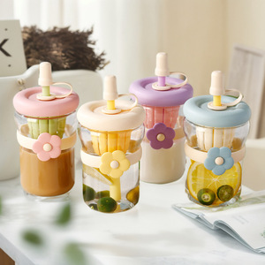 Vaso Transparente Portátil de 500 ml para Bebidas, Resistente al Calor, Reutilizable, con Infusor para Té/Jugo/Café - Product Image 1