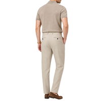 Pantalon de Costume Homme en Tissu de Luxe avec Laine, Logo Personnalisé, Chino Décontracté, Pantalon Habillé en Sergé Extensible pour Hommes, Vente en Gros, Tenue de Bureau