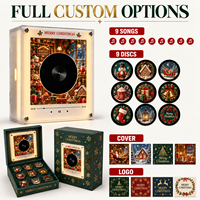 Boîte à musique rotative NFC de Noël en forme de disque vinyle, aimant de réfrigérateur, personnalisable en acrylique, cadeau souvenir de vacances, vente en gros