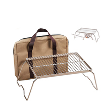 Barbecue pliant portable ultraléger en acier inoxydable pour le camping en plein air et la cuisson au charbon de bois