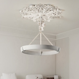 Lampe suspendue française Athena <span class=keywords><strong>Calderone</strong></span> Lustre en plâtre de luxe Lampe suspendue à LED pour le salon Vintage Salle à manger - Product Image 4
