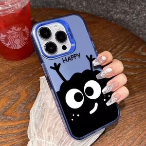 <span class=keywords><strong>Pop</strong></span> personalidad Bola de carbón negro monstruo de ojos grandes cara sonriente funda de teléfono para <span class=keywords><strong>iPhone</strong></span> 16 15 14 Plus 13 12 <span class=keywords><strong>11</strong></span> <span class=keywords><strong>Pro</strong></span> Max - Product Image 5
