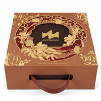 Großhandel Luxuriöse Maßgefertigte Logo-Geschenkbox für Mondkuchen mit Griff und Mehrschichtigem Stanzdesign für Mittherbstfest-Verpackungen