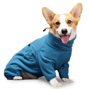 Hoge Kwaliteit Luxe Hond Katoenen Fleece Kleding Waterdichte Verstelbare Gesp Ontwerp Warme Pet Kleding