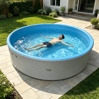 Piscine gonflable hors sol InflaToGo avec logo couleur personnalisé pour la promotion de la marque