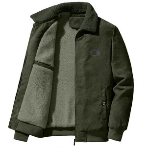Veste Homme 2024 Nouvelle <span class=keywords><strong>en</strong></span> <span class=keywords><strong>Velours</strong></span> <span class=keywords><strong>Côtelé</strong></span> <span class=keywords><strong>Manteau</strong></span> pour Hommes Doublé Polaire Épais Mode Col Montant <span class=keywords><strong>en</strong></span> Polaire d'Agneau Veste Décontractée Homme Tendance - Product Image 4