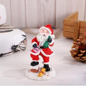 <span class=keywords><strong>Chimenea</strong></span> Navideña de Resina con Estatua de <span class=keywords><strong>Santa</strong></span> Claus, Decoración Navideña para el Hogar, Artesanía de Resina - Product Image 5