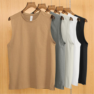 Débardeur de sport respirant pour homme grande taille à col large, idéal pour l'été et la course à pied, personnalisable - Product Image 4