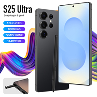 Échantillon Gratuit Livraison Rapide Smartphone Original 5G S25 Ultra Écran Amoled 7,3 Pouces Plein Écran Portable et Compact