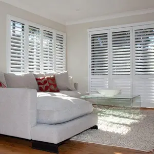 White Color Card Bedroom Custom Shutters Pvc Shutters