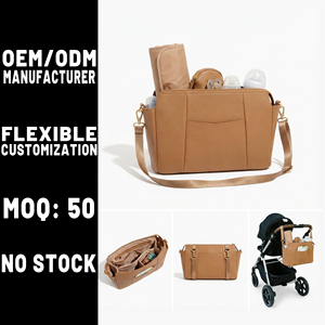 กระเป๋าใส่ผ้าอ้อมเด็กแบบกันน้ำ ผลิตตามสั่ง (OEM) สำหรับคุณแม่  กระเป๋าสะพายข้าง  กระเป๋าหนังสำหรับคุณแม่  กระเป๋าใส่ของสำหรับรถเข็นเด็ก - Product Image 1