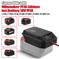 Convertisseur abaisseur de tension 18V vers 12V compatible avec la batterie Milwauke M18 18V, convertisseur DC-DC avec prise allume-cigare 12V