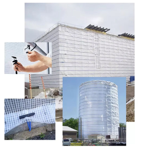 Rouleau de bâche de chantier imperméable, couleur blanche, imprimable, conforme aux normes, résistant aux déchirures, idéal pour les chantiers de construction en extérieur - Product Image 5