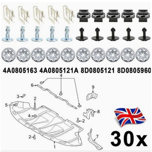 Kit de Placas Protectoras para Chasis de Coche Winning Path Point, 30 Piezas, Tornillos de Fijación de Acero y Nylon, Arandelas para Volkswagen Audi - Product Image 2