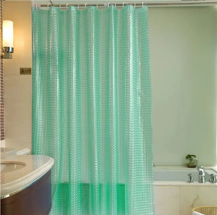 3D Plastic Shower curtain Liner Clear manufacturers for high quality Fancy luxury curtains