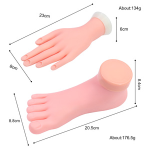 Wholesale <b>Nail</b> Salon Display <b>Practice</b> <b>Nail</b> <b>Hand</b> Model Rubber Mannequin <b>Hand</b> <b>Practice</b> Foot for <b>Nail</b> Art Beginner - Product Image 3