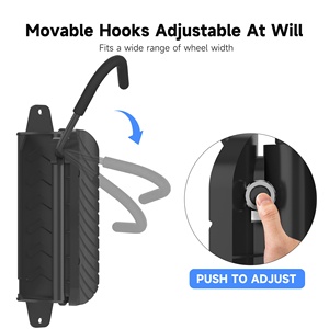 BYPA02B Support mural pivotant pour vélo <span class=keywords><strong>Porte</strong></span>-vélo vertical robuste Vélo électrique Ebike Crochet Cintre <span class=keywords><strong>Garage</strong></span> Rangement intérieur - Product Image 5