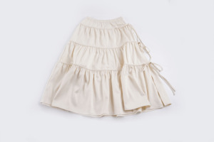 Satin <b>Wrap</b> Skirt with Bow and Flowing Ribbons Natural High Waist Slit Ankle-Length <b>Sweet</b> Girly Digital Print Breathable - Product Image 2