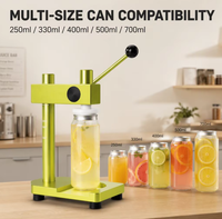 Presse à sceller manuelle pour canettes, machine à sceller pour boissons gazeuses, canettes de papier, capsulage de bouteilles en plastique