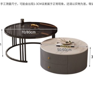 Juego de Mesas Auxiliares de Estilo Nórdico Minimalista, Combinación Personalizable, Color Opcional, Mesa de Centro Moderna con Gran Espacio de Almacenamiento para Sala de Estar - Product Image 6